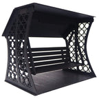 Ubuntu ® Presenting MDF Swing for Home Temple Decoration Stuff's - Wooden Jhulas for God's - Showcase Space Decor Item - Easy to Assemble (Matte Black)