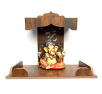 7CR Wood Art and Craft Temple (Brown_25.5 x 30.5 x 19 cm)