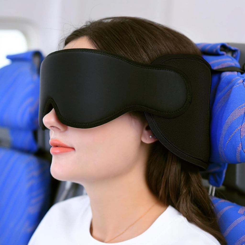 Jenna Unisex Comfortable Sleeping Soft Funky Eye Mask With Adjustable Strap & Blindfold With Gel (Green)
