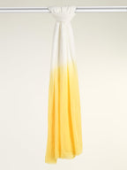 VERAME Cotton Ombre Shaded Scarf for Women & Men – Lightweight Breathable Summer Stole, Soft Stylish Unisex Wrap (YELLOW)