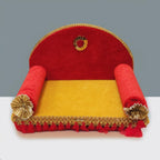 TATV QALAA Wooden Singhasan Temple for God, Laddu Gopal, Radha Krishna Sinhasan for Pooja Mandir, Singhasan for Diwali, Durga Pooja, Navratri, Ganesh Chaturthi