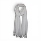 STOLE STUDIO Elegant Luxurious Sequence Viscose Stole Scarf (White)