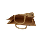 Indian Bazaar Tote Jute Shopper Burlap Sturdy Cotton Handle Eco Friendly Market Spacious Gusset Unisex Multiple Use Bag .Health Inspiration Elegant Fruit Print