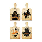 Artvibes This Kitchen Is For Dancing Printed MDF Wooden Wall Art For Cafe | Kitchen | Restaurants | Quotes Decor Item | Kitchen Quotes Wall Hanging | Wall Poster | Gift Items (WH_5611N), Set of 4