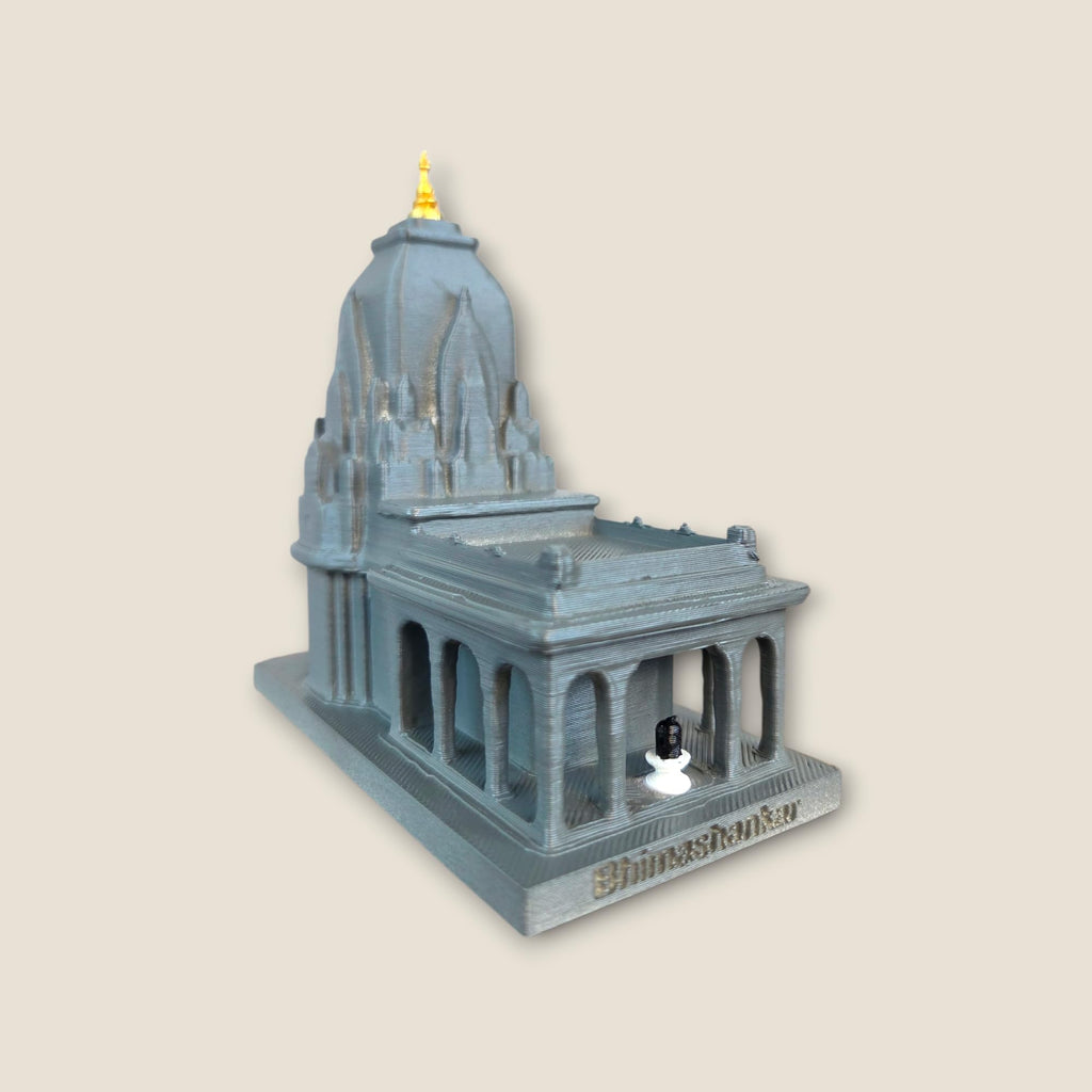 DevaDarshan Bhimashankar Jyotirling Miniature Temple | Eco-Friendly Lord Shiva Idol for Puja Room, Meditation & Devotional Décor