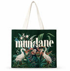 Mundane Printed Cotton Multipurpose Tote Bag | Dark Green | 16x13 Inch | Lightweight Everyday Carry for Shopping, Books, Grocery & Daily Use