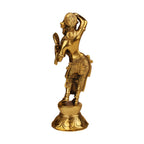 ARTVARKO Brass Lady Looking Mirror Statue for Home Decor Indian Culture Apsara Showpiece Antique Style Women Idol in Brass Decor Gift 8 Inches