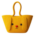DYARCHY Handmade Cotton Rope Tote Bag | Eco-Friendly Multipurpose Handbag for Women | Casual Shoulder Bag for Shopping, Picnic, Travel & Everyday Use (YELLOW KITTY)