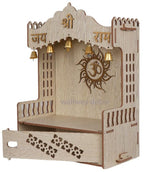 HOMEWEY DECOR Handcrafted Wooden Home Temple for Wall Mount | Premium Pooja Mandir with Strong Support for Heavy Idols | Luxurious Finish Wooden Mandir for Home, Office & Prayer Room (Style 1)