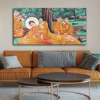VIBECRAFTS Gautam Buddha Death Premium Canvas Wall Painting With Frame for Living Room Drawing Room Home|Office|Gift (PTVCH_2215)