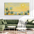 VIBECRAFTS Canvas Paintings for Living Room Drawing Room Canvas Wall Painting of Palm Trees on Beach for Home|Office|Gift(PTVCH_2386)