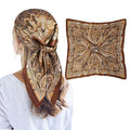 YEPZY ENTERPRISE Silk Like Head Scarf for Women Stylish Vintage Hair Scarf Floral Print Square Bandana Gift