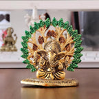 KridayKraft Elegant Mini Ganesh Murti – Divine Lord Ganesh Idol for Home & Office Décor, Intricately Designed Pooja Statue & Spiritual Showpiece for Living Room, Bedroom, Temple (Golden)