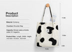 Street27® Korean Canvas Corduroy Tote Bag Casual Work Shoulder Handbags | Multi-Purpose Bag |Sturdy Canvas Bag with Large Capacity | Shopping Bag for Office, College & Daily Use (Cow)