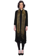 Zen Women's Fashionable Shiny Netted Scarf (Golden)