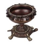 ARTVARKO™ Brass Urli Ethnic Traditional Tortoise Urli Decorative Bowl for Flowers Floating Candles Home Office Decor Diwali Gift 8 Inch
