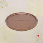 CRAFTSLANE Classic Handcrafted 11 x 11 inch Round Decorative Tray High Gloss Finish (Copper)