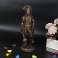 ARTVARKO Brass Hanuman Statue Idol Bajrangbali Bhagwan Sankat Mochan Standing Murti for Home Office Entrance Décor Temple Mandir Puja 10 Inch