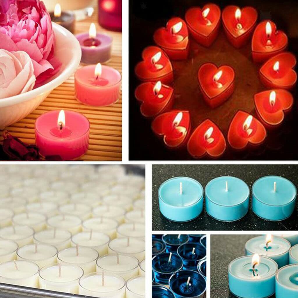 Jhintemetic® - Pack of 25 Plastic Acrylic Round Shape Tealight Cups Holders with 25 Candle Wicks (1-Inch) for DIY Candle Making (Pack of 25, Round Shape)