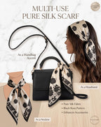 Wirkqeez Silk Head Scarf for Women – Luxury Satin Silk Hair Scarf, Soft Bandana Wrap for Sleeping, Hair Protection & Styling (Multicolor_01)