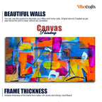 VIBECRAFTS Canvas Paintings for Living Room Drawing Room Colorful Abstract Art Canvas Wall Painting for Home|Office|Gift(PTVCH_2375N)