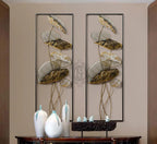 DSH CRAFTING YOUR CURIOSITY Metal Wall Art Wall Sculptures Hanging Perfect For Home Decorations Living Room Bedroom. (05-LOTUS-2P)