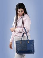 Mochi Womens Synthetic Blue Tote Bag (One Size)