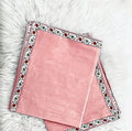 Harbell Home 220 TC 100% Pure Cotton Skin Friendly Single Bed Solid Plain with Border Coloured Top Sheet | Summer Blanket | Khes | AC Blanket | Dohar As Chaddar. Pack of 2. (Peach) Kafalo