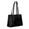 RICHSIGN LEATHER ACCESSORIES Full Grain Natural Leather Top Handle Satchel Tote Handbags & Shoulder Bags For Women Office (Dimension- L-13 X H-10 x W- 4 Inch | Weight- 0.7 KG / 700 GR (BLACK)