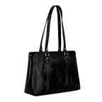 RICHSIGN LEATHER ACCESSORIES Full Grain Natural Leather Top Handle Satchel Tote Handbags & Shoulder Bags For Women Office (Dimension- L-13 X H-10 x W- 4 Inch | Weight- 0.7 KG / 700 GR (BLACK)