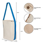 Lify Womens Bi- Colour Canvas Tote Bag,Shoulder Bag,Top Magnetic Button Closure,Daily Essentials- Pack Of 7 (Mixed Colors) (Multicolor)