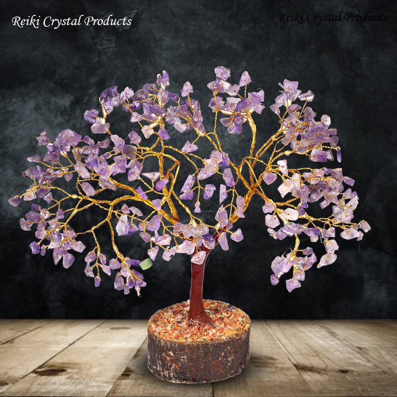 Reiki Crystal Products Amethyst Stone Tree 300 Beads Crystal Tree Stone Tree Showpiece