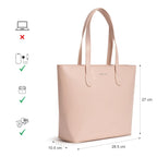 Fastrack College Tote Bag for Women, Girls and Ladies | Made of Premium Faux Leather | Fits Upto 13 Laptop | Ladies Purse Handbag