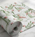 Dribble (45cm X 500cm) Eva Shelf Liner Mat Roll, Non Slip Drawer & Cabinet Liner for Kitchen, Waterproof Oilproof Washable Fridge Mat, Anti Skid Multipurpose Mat (Floral Hormony Peach) Kafalo