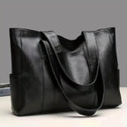 Butterfly Design Women Tote Large Leather Tote Bag, Woman's Leather Purse, Large Capacity Hand Bag (Black)