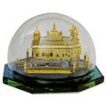 BOGEN LITE Golden Temple Covered by a Glass Dome for Decor 24K Gold Plated Idol of Golden Temple for Decor (9 X 8 X 7.5cm)