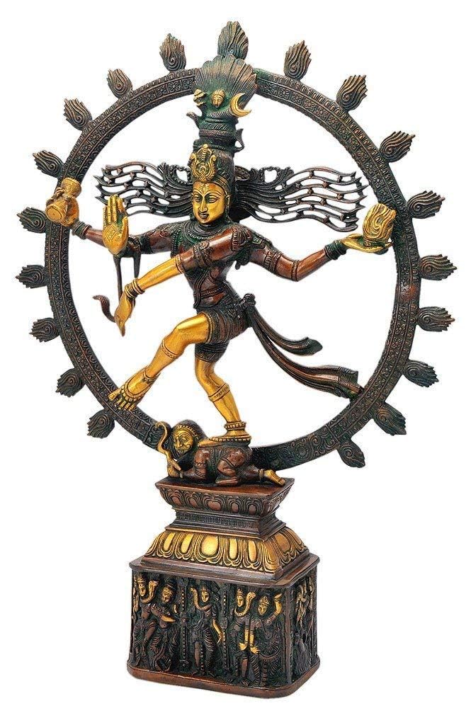 SVARUP Brass Natraja Statue Idol of Lord Shiva Ji Dancing Natraj Murti for Temple Mandir Home Décor Gift 23 Inch