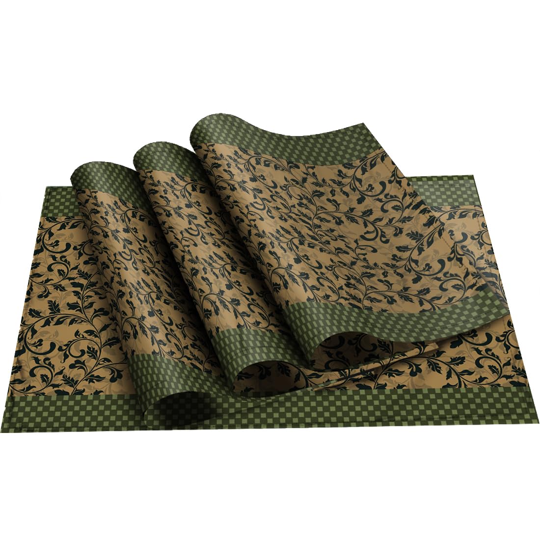 Furnishya Dining Table Mats 4 Pieces - Elegant & Machine Washable Table Mats Set of 4 - Decorative Accessories for Daily Use Dining Kafalo