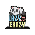 Artvibes Lazy But Crazy Quotes Table Decor for Office Desk | Home Decoration Items | Living Room | Modern Art Wooden Showpiece Decorative Gift Item (SP_1179)