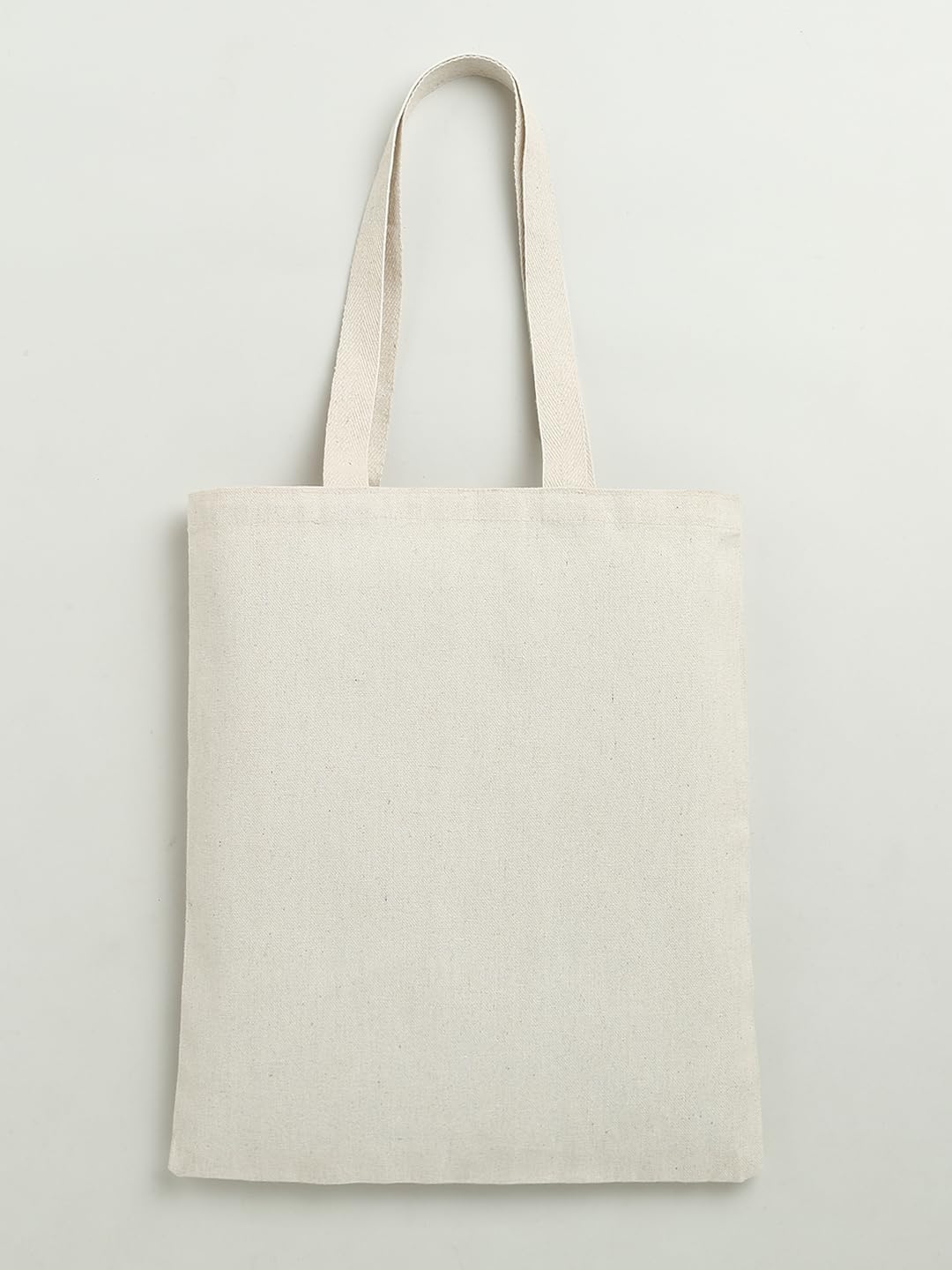 ZIP ZAP ZOOP Beige Brand Logo Print Canvas Cotton Shopping Bag With handle