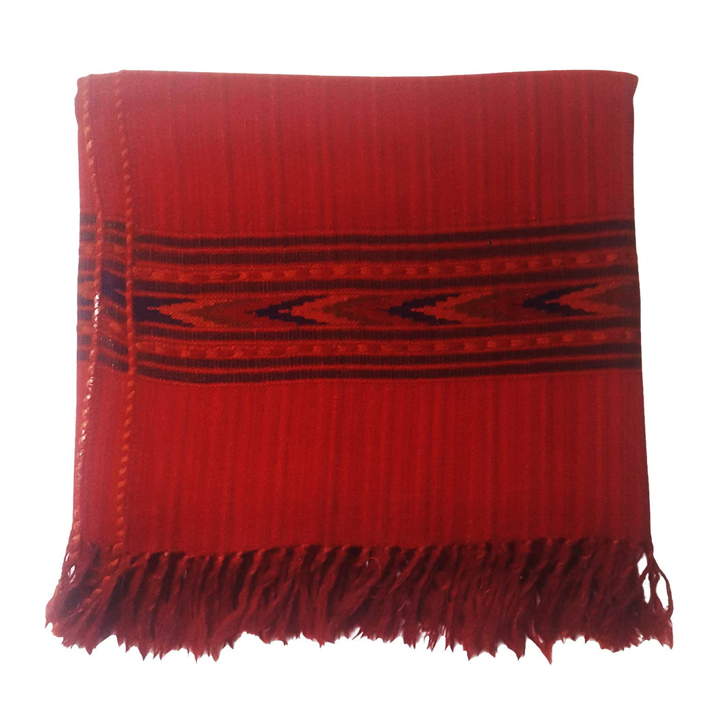 Mehrunnisa Handcrafted Premium Pure Wool Kullu Shawl – Unisex (GAR2534)