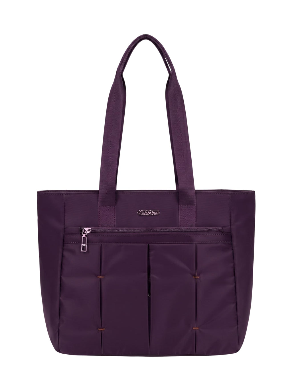 CELEBRINO Spacious Tote Handbag for Women | Nylon Hand Bags with Multiple Zip Compartments | Waterproof Large Shoulder Bag for Office, College, Travel & Shopping | Multi Pocket Zipper Handbags