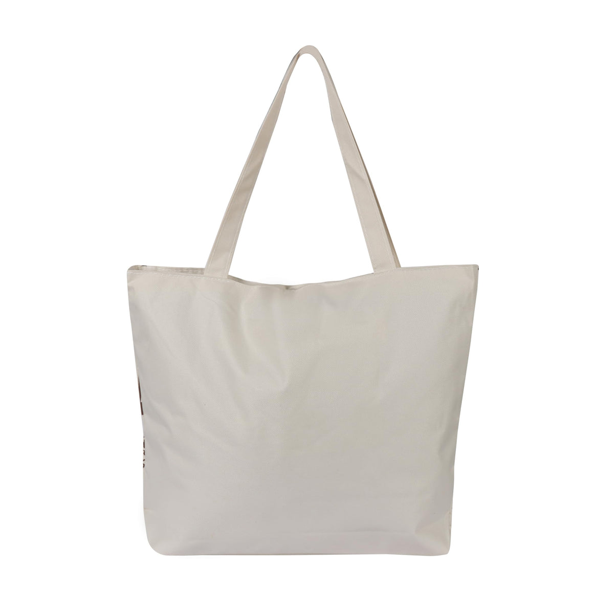 BROGBUS Classics Canvas Tote Bags for Women Girls Canvas Handbag Zipper Large Capacity Shoulder Bag for College Office Use (Cream Color)