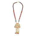 AAKRITI ART CREATIONS Antique Hymn Handcrafted Ethnic Long Necklace for Women | Boho Beaded Pendant | Long Boho Necklace for Women | Handmade Jewellery Gift