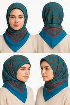 CHACKO Women's Woolen Winter Scarf | Soft & Warm Cold Weather Muffler, Wrap & Shawl | Elegant Wool Blend | Pack of 1_Green