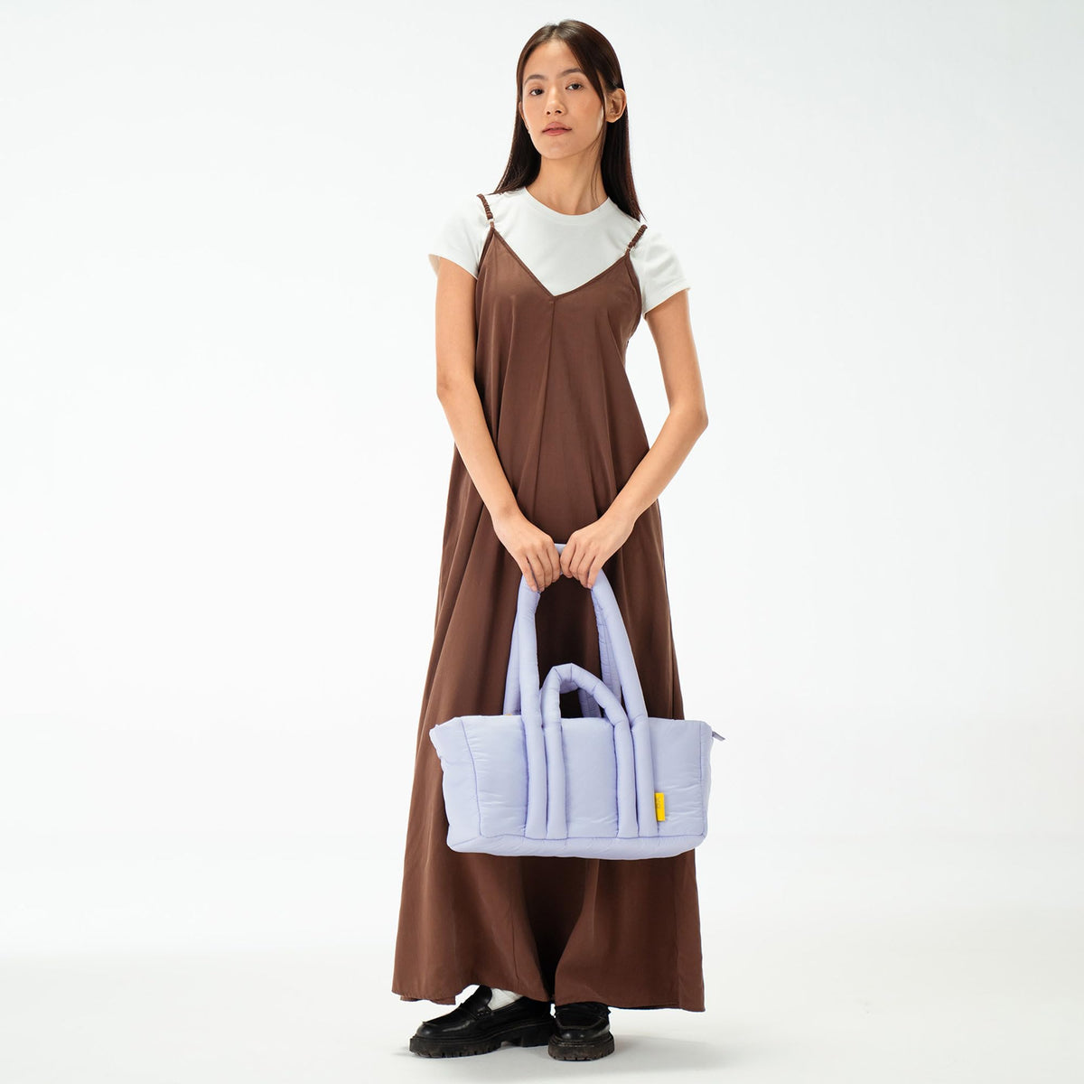 DailyObjects Periwinkle Puft Baguette Bag
