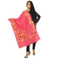 Matelco Women's Pashmina Embroidered Shawl (Ad002Mj115Gj_Gajri_28 X80 Inches)