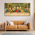 VIBECRAFTS Canvas Paintings for Living Room Drawing Room The Last Supper Of Chirst In Church Canvas Wall Painting Fitted With Wooden Frame For Home | Office | Living Room | Gift (PTVCH_2469)
