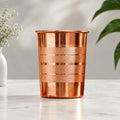 Adoko 100% Pure Copper Tumbler 300ml | Ayurvedic Drinking Glass for Water | Handcrafted Copper Utensil for Daily Use – 1Pc