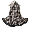 SWANKY Silk Stoles For Women Stylish Latest, Scarf for ladies & Girls, Head Neck Scarves, duppatta for girls (Black & White)